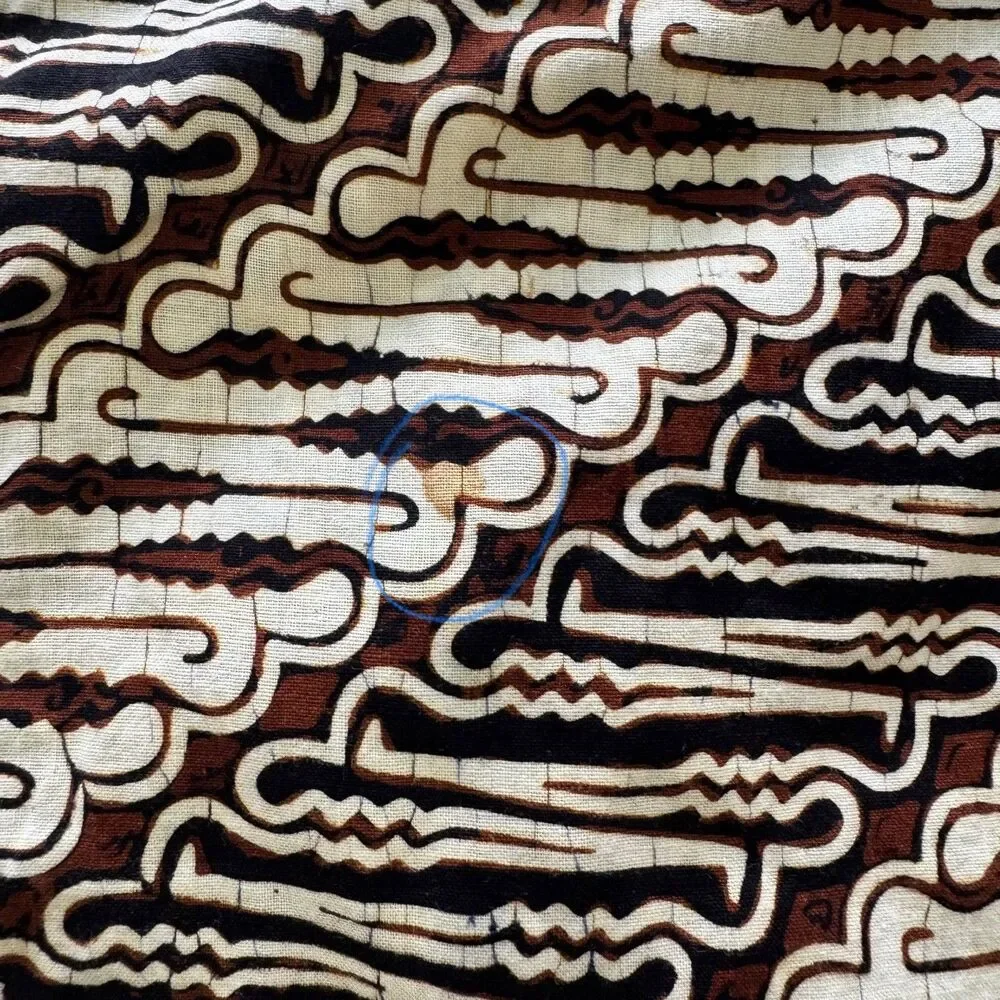 Java Batik Parang Patchwork Indonesia Table Placemats Reversible Lot of 4 RARE